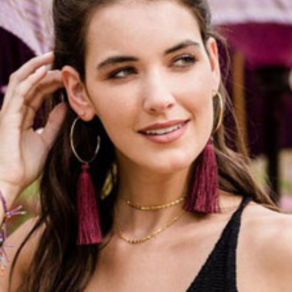 Gorjana Leucadia Wine Tassel Hoops